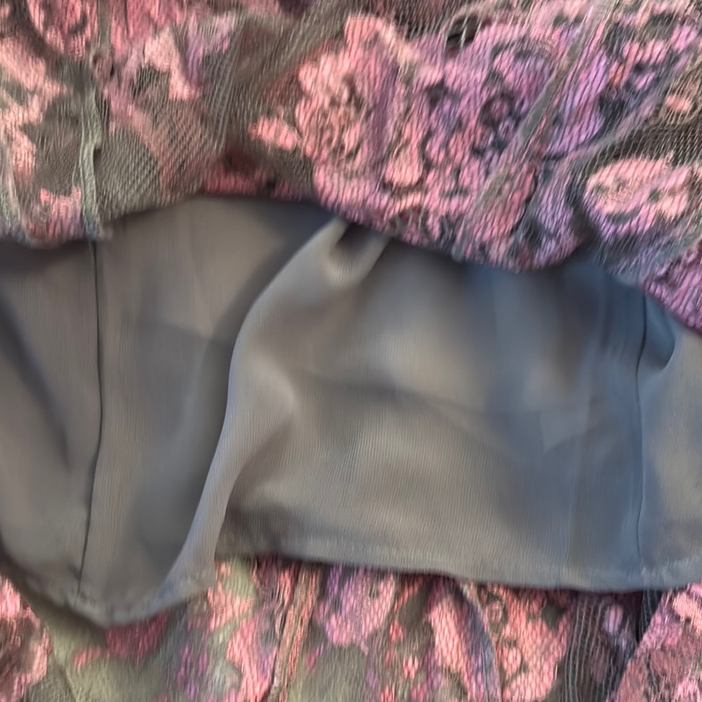 NBD Floral Lace Maxi Dress in Pink and Black - Picture 2 of 5